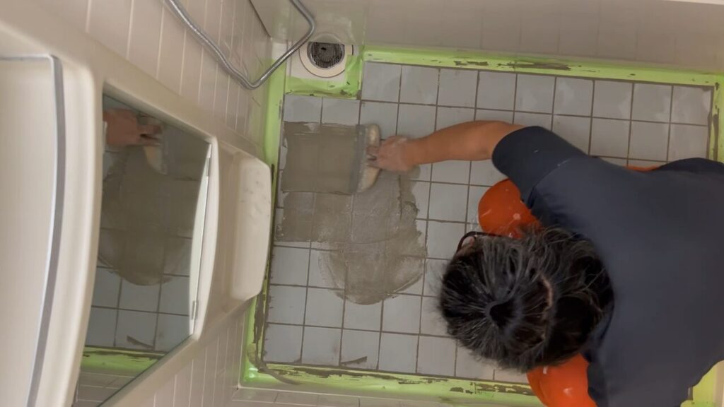 樹脂モルタル塗り込み