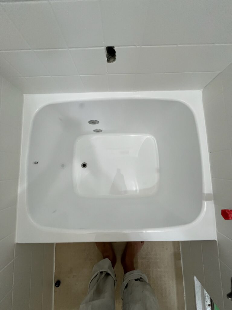 塗装したステンレス浴槽