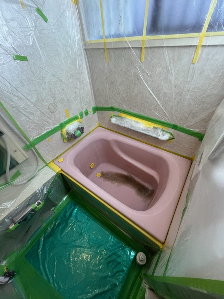 人工大理石浴槽の塗装