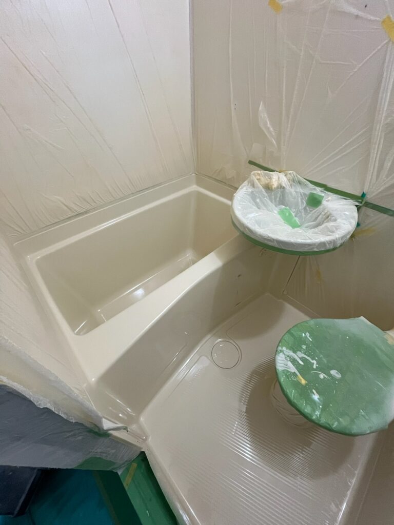 塗装したユニットバス