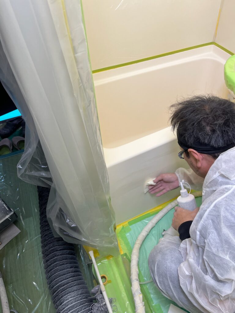 脱脂作業中の様子